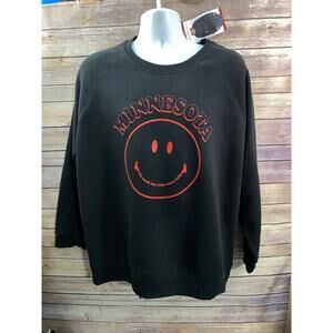 NWT State of Mine Women's Graphic 'Minnesota' Sweater Black XL